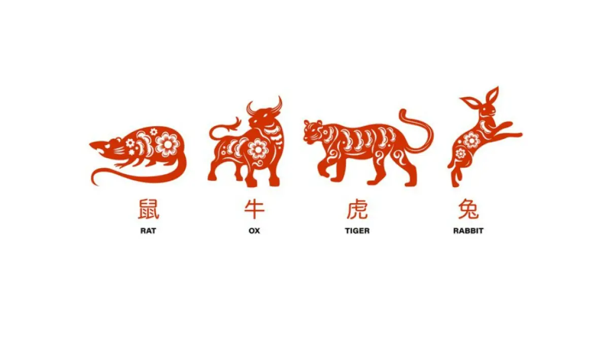 Ilustrasi shio Tikus, Kerbau, Macan, dan Kelinci (Magnific)