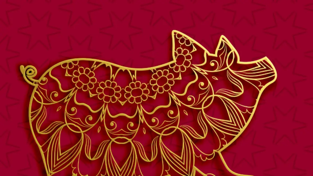 Ilustrasi shio Babi (Magnific) 
