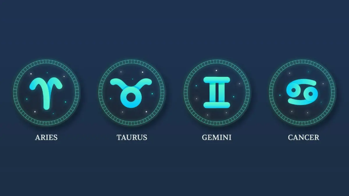 Ilustrasi zodiak Aries, Taurus, Gemini, Cancer (Magnific)