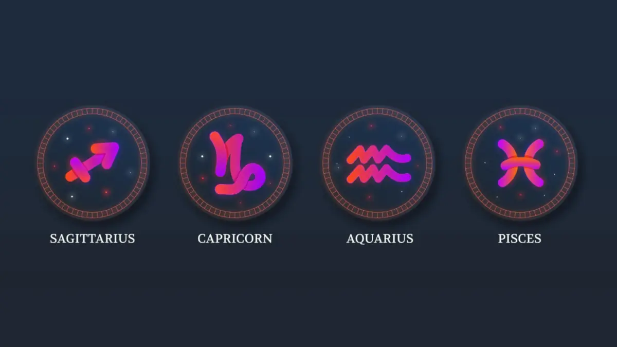Ilustrasi zodiak Sagitarius, Capricorn, Aquarius, Pisces (Magnific)