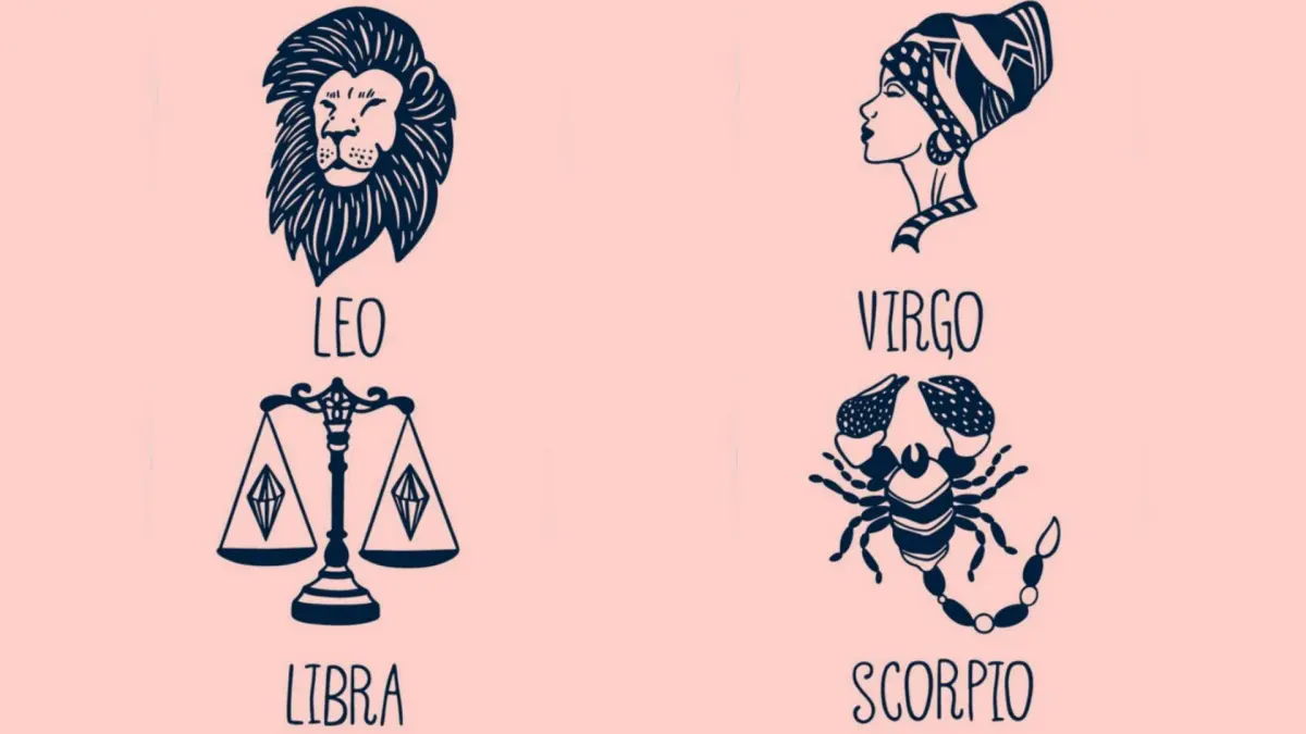 Ilustrasi zodiak Leo, Virgo, Libra, Scorpio (Magnific) 