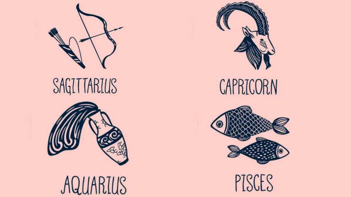 Ilustrasi zodiak Sagitarius, Capricorn, Aquarius, dan Pisces (Magnific)