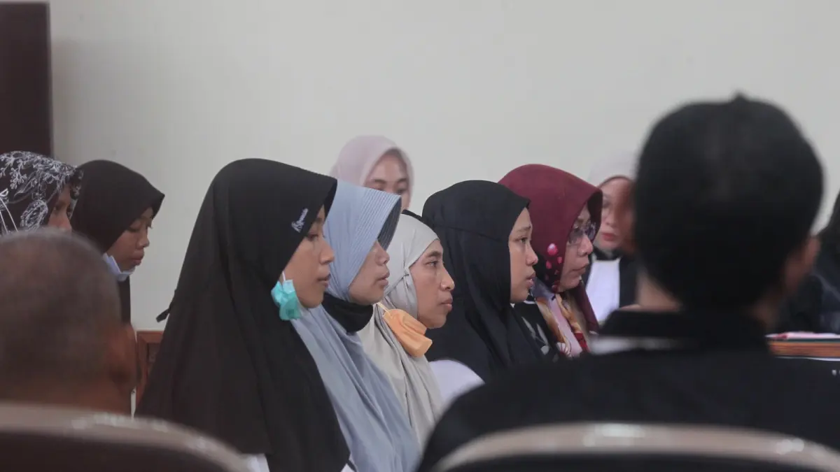 Sidang Daycare Little Aresha Jogja mengungkap anak rewel ditenggelamkan di bak mandi. Sebagian korban masih menjalani terapi trauma. (Guntur Aga/Radar Jogja)