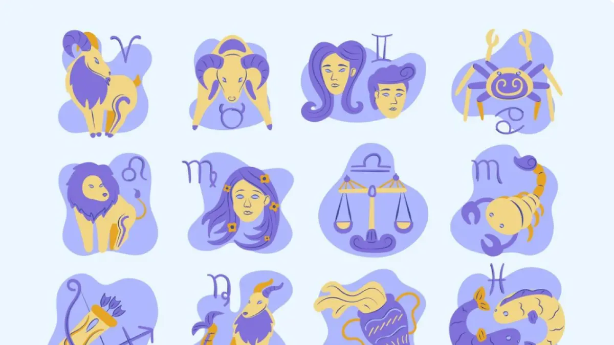 Ilustrasi 12 zodiak (Magnific)