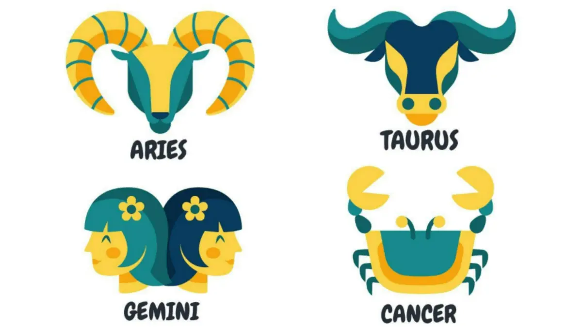 Ilustrasi zodiak Aries, Taurus, Gemini, dan Cancer (Magnific)