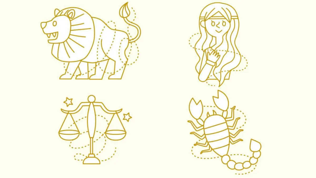 Ilustrasi zodiak Leo, Virgo, Libra, Scorpio (Magnific)