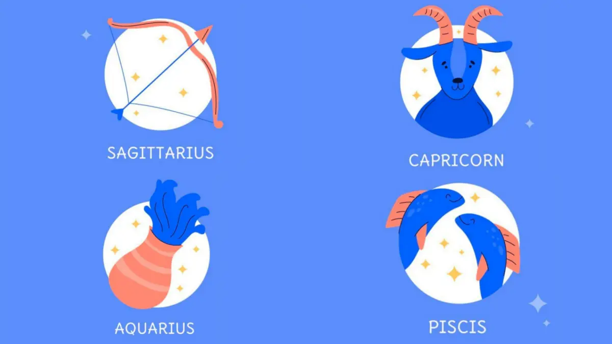 Ilustrasi zodiak Sagitarius, Capricorn, Aquarius, Pisces (Magnific)