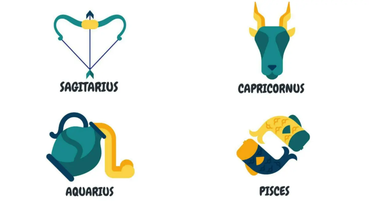 Ilustrasi zodiak Sagitarius, Capricorn, Aquarius, Pisces (Magnific)