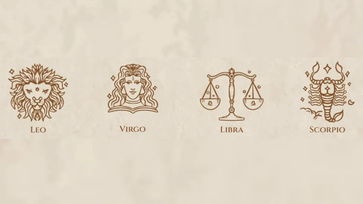 Ilustrasi zodiak Leo, Virgo, Libra, Scorpio (Magnific)