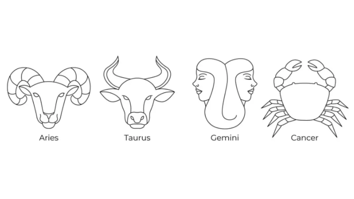 Ilustrasi zodiak Aries, Taurus, Gemini, Cancer (Magnific)