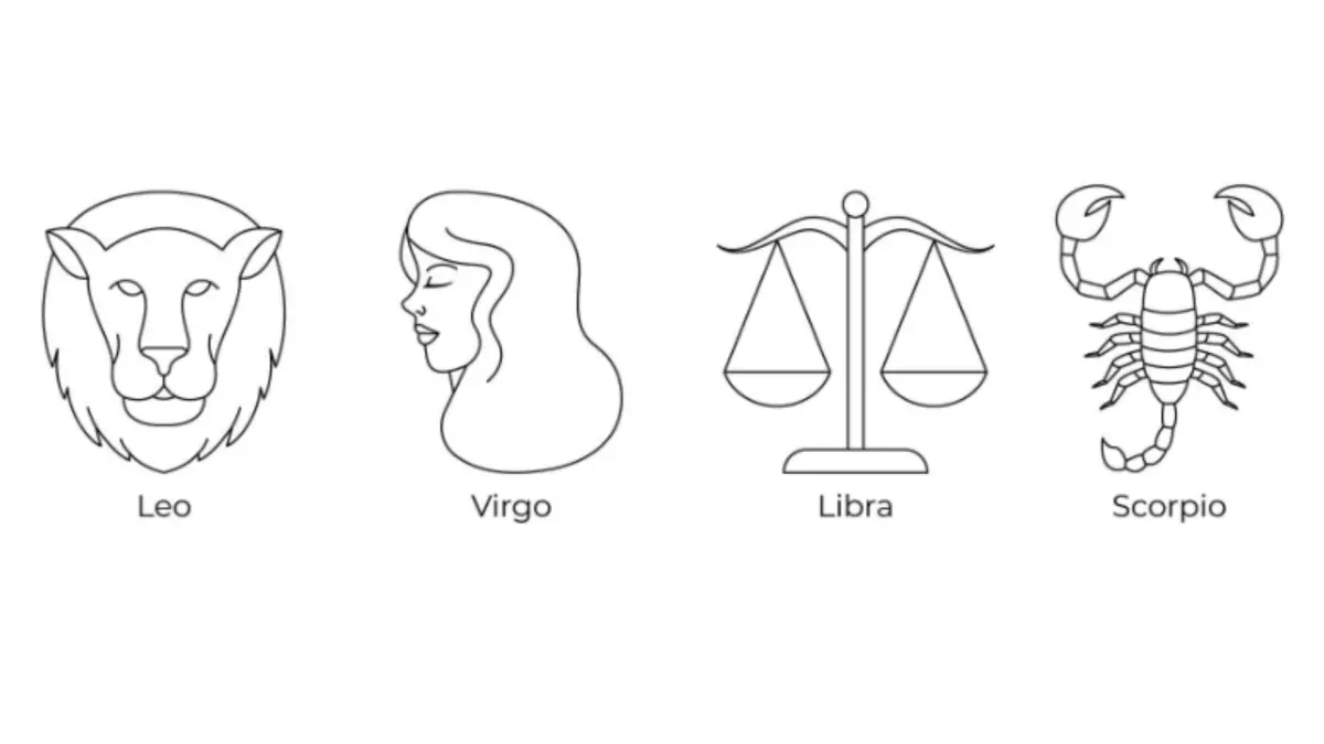 Ilustrasi zodiak Leo, Virgo, Libra, Scorpio (Magnific)