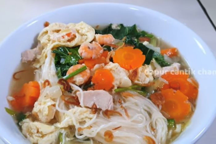Resep Mi Sua Kuah/Tangkap Layar Youtube Dapur Cantik Channel