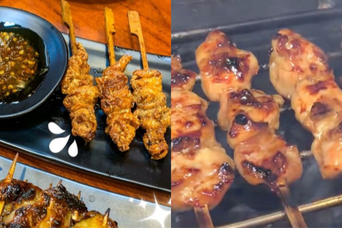 Hidangan sate ala Jepang di Warung Tentori Cirebon. (tangkapan layar akun Instagram @tentori_id)