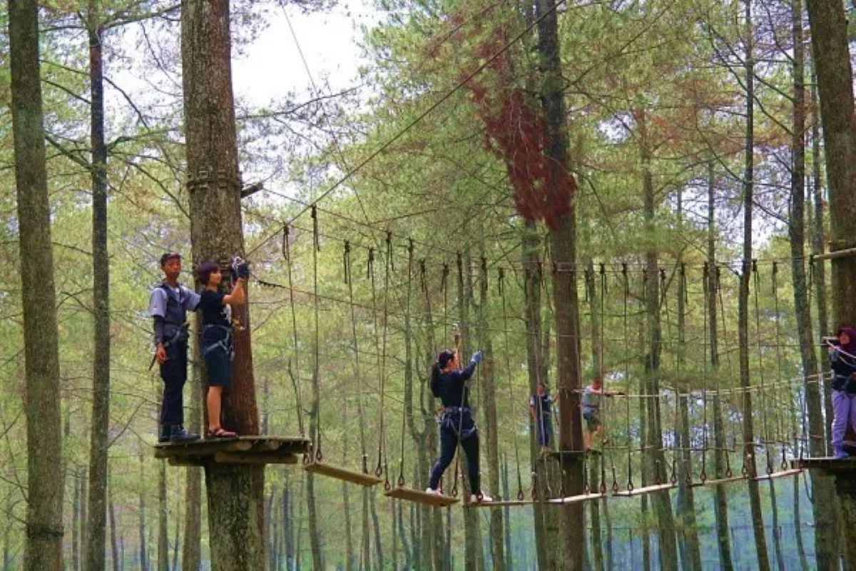 Ilustrasi outbound di tempat asri. (labirutour.com)