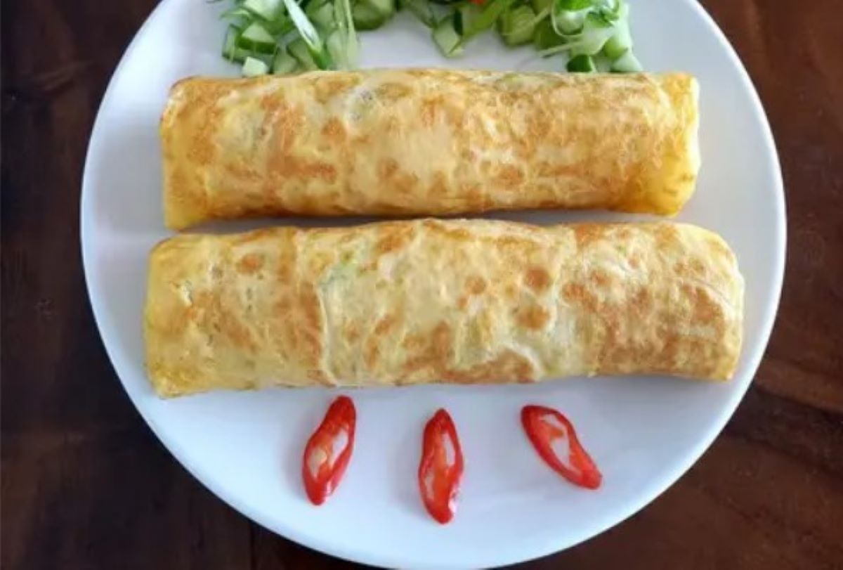 Hidangan nasi lengko yang dibungkus dengan kulit telur. (Binti Sae/Cookpad.Com)