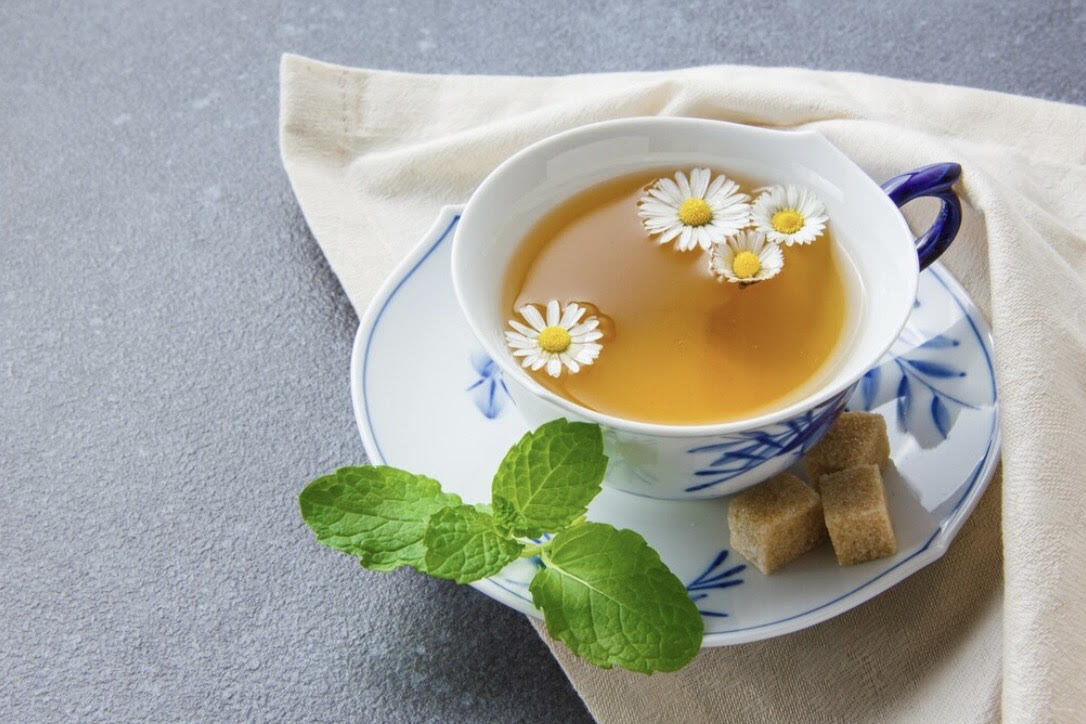 Ilustrasi teh chamomile
