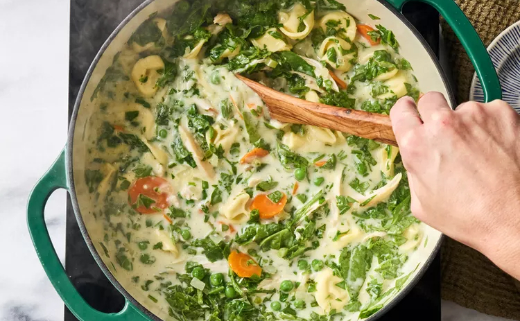 Chicken tortellini soup