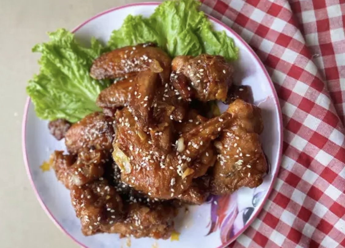 Korean honey chicken wings spicy yang menggugah selera