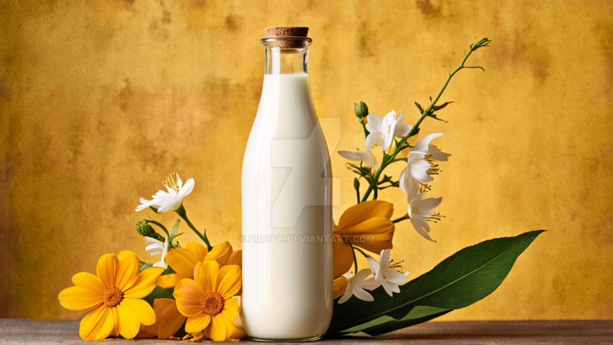 Ilustrasi minuman susu pengganti susu sapi