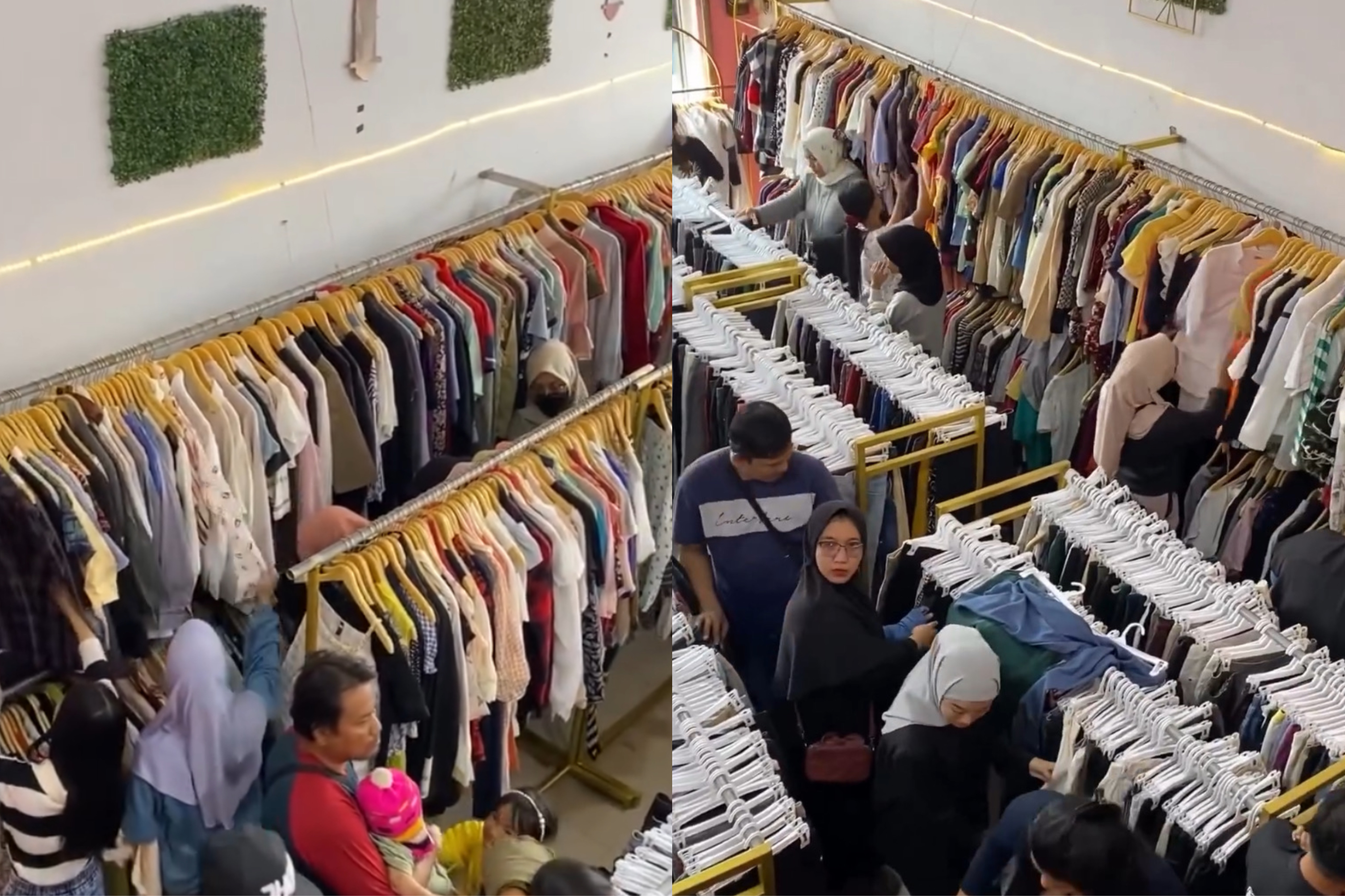 Suasana toko thrift di Cirebon, Gallery Zara Queen.