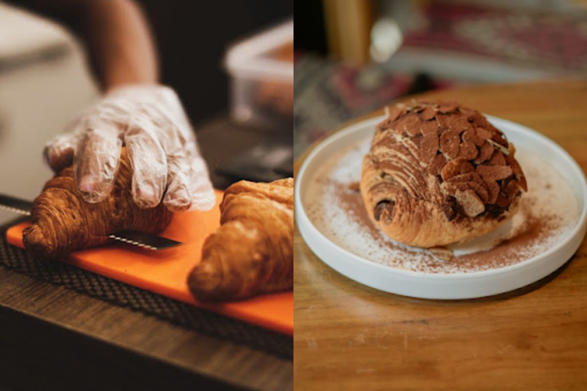 Pastry dan dessert yang dijual di kafe Cirebon.