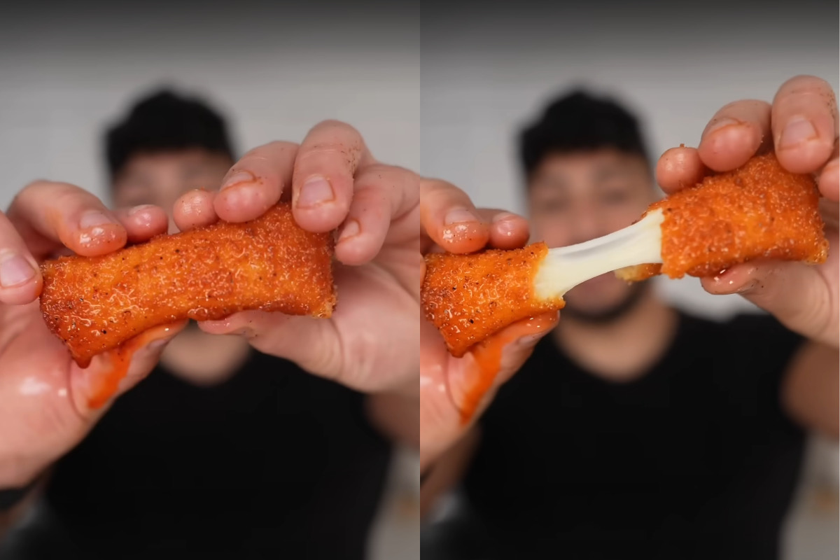 Cheese pull dari camilan mozzarella hot nashville
