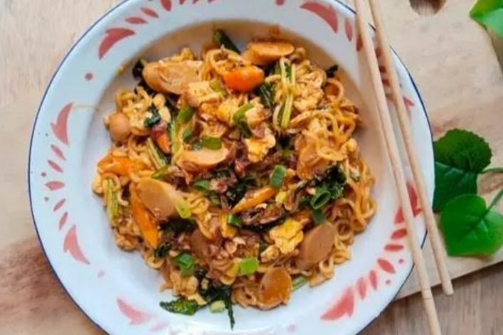 Sajian hidangan mie get khas Cirebon