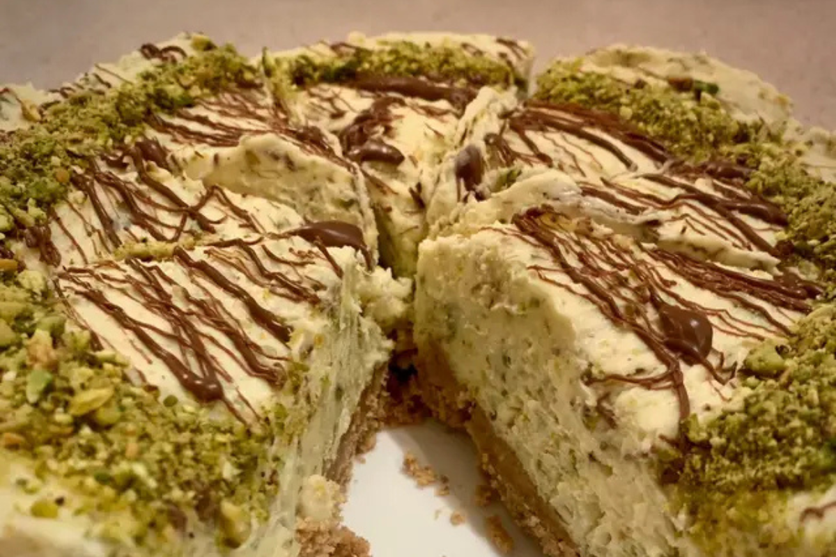 White Chocolate and Pistachio Cheesecake