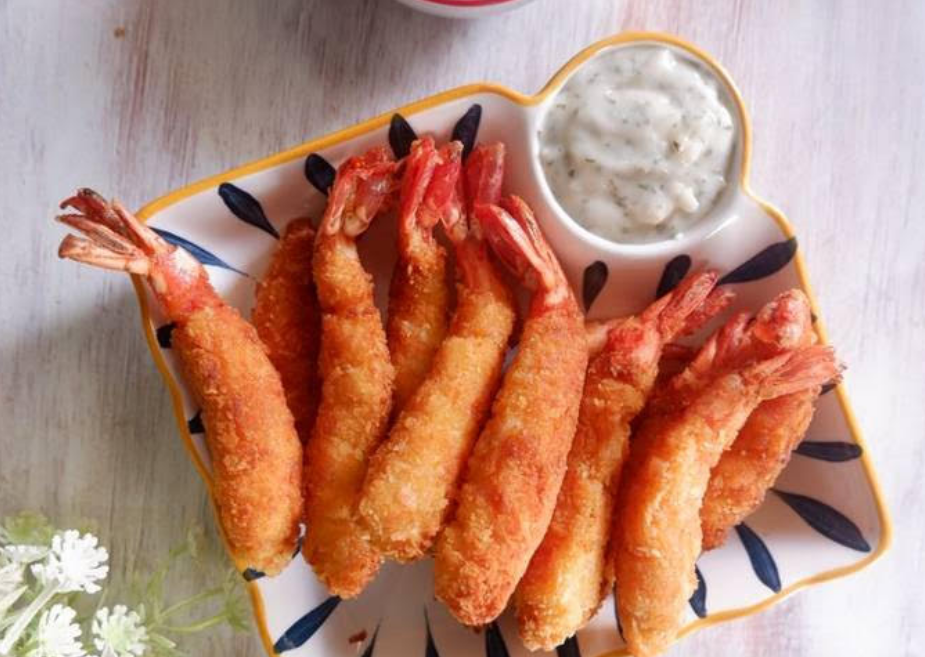 Makanan ala resto yang menggugah selera, ebi furai saus tartar