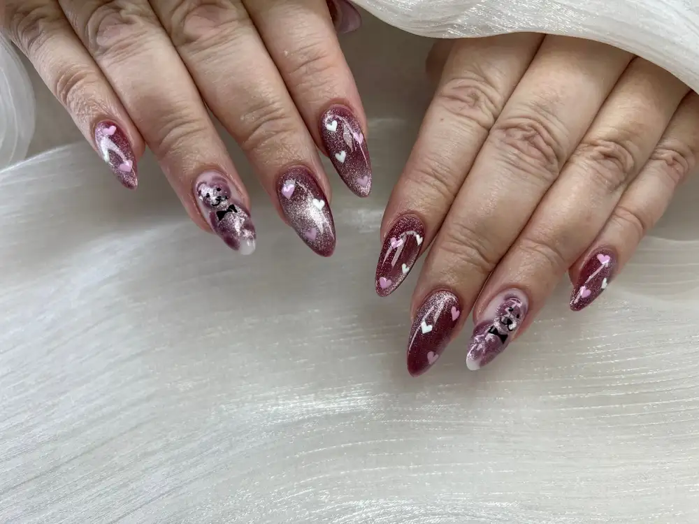 Ilustrasi nail art yang lucu