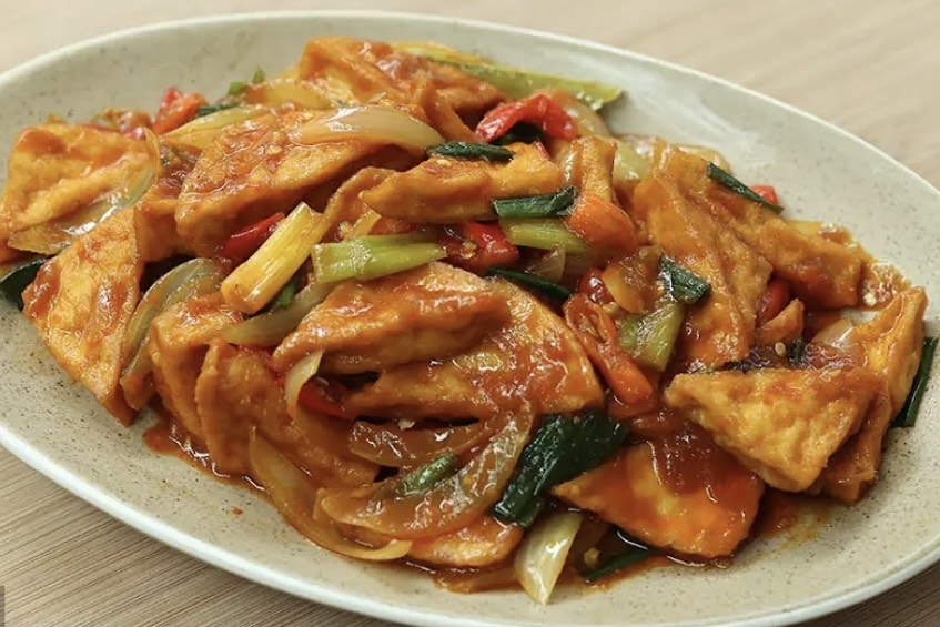 Tahu saus padang pedas manis