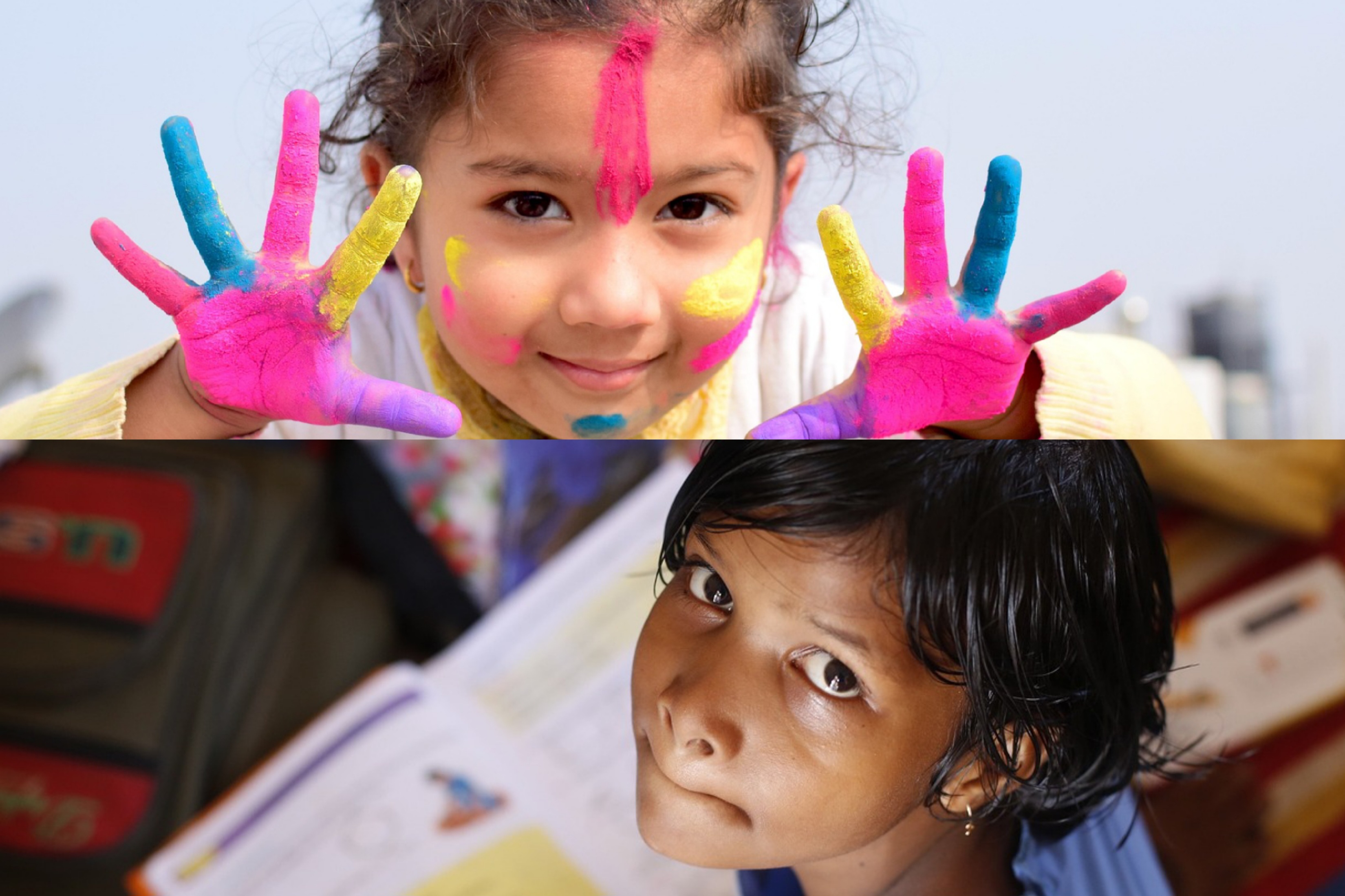 lustrasi perbedaan anak orang kaya (atas) dan anak orang miskin (bawah). (Pixabay)