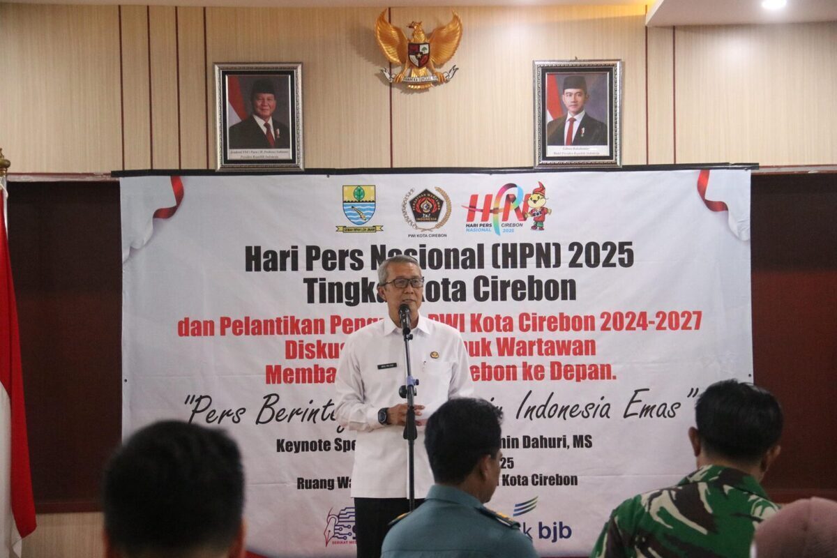 Pelantikan pengurus Persatuan Wartawan Indonesia (PWI) Kota Cirebon periode 2024-2027 digelar di Balai Kota Cirebon pada Rabu (19/2). (Dok. cirebonkota.go.id)