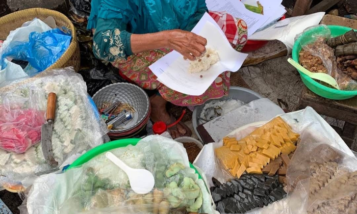 Ilustrasi kuliner legendaris di pasar tradisional Cirebon. (Ulasan Maps Pasar Kanoman/Agung Prakoso)