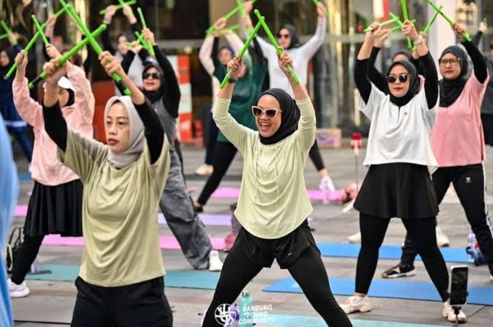 Olahraga poundfit (Dok. Pemprov Jawa Barat)