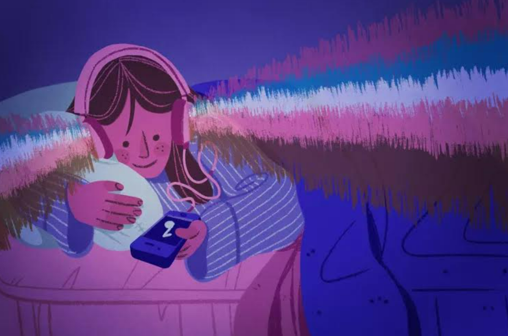 Ilustrasi pink noise dan brown noise (Dok. VeryWellMind/Theresa Chiechi)