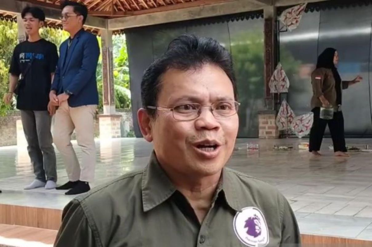 Direktur Jenderal Perlindungan Kebudayaan dan Tradisi Kemenkebud Restu Gunawan di Indramayu. (Fathnur Rohman/Antara)