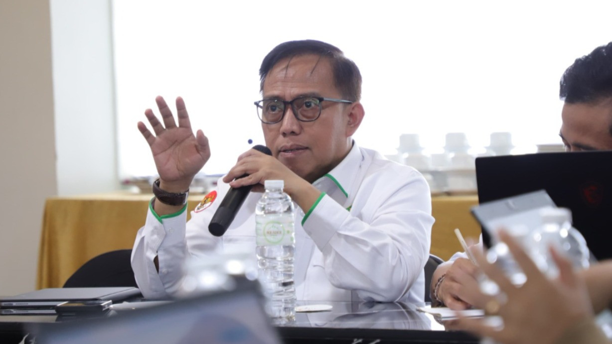 Direktur Urusan Agama Islam dan Bina Syariah Kemenag RI, Arsad Hidayat, saat menjelaskan rencana penerapan CMS (Dok. kemenag.go.id)