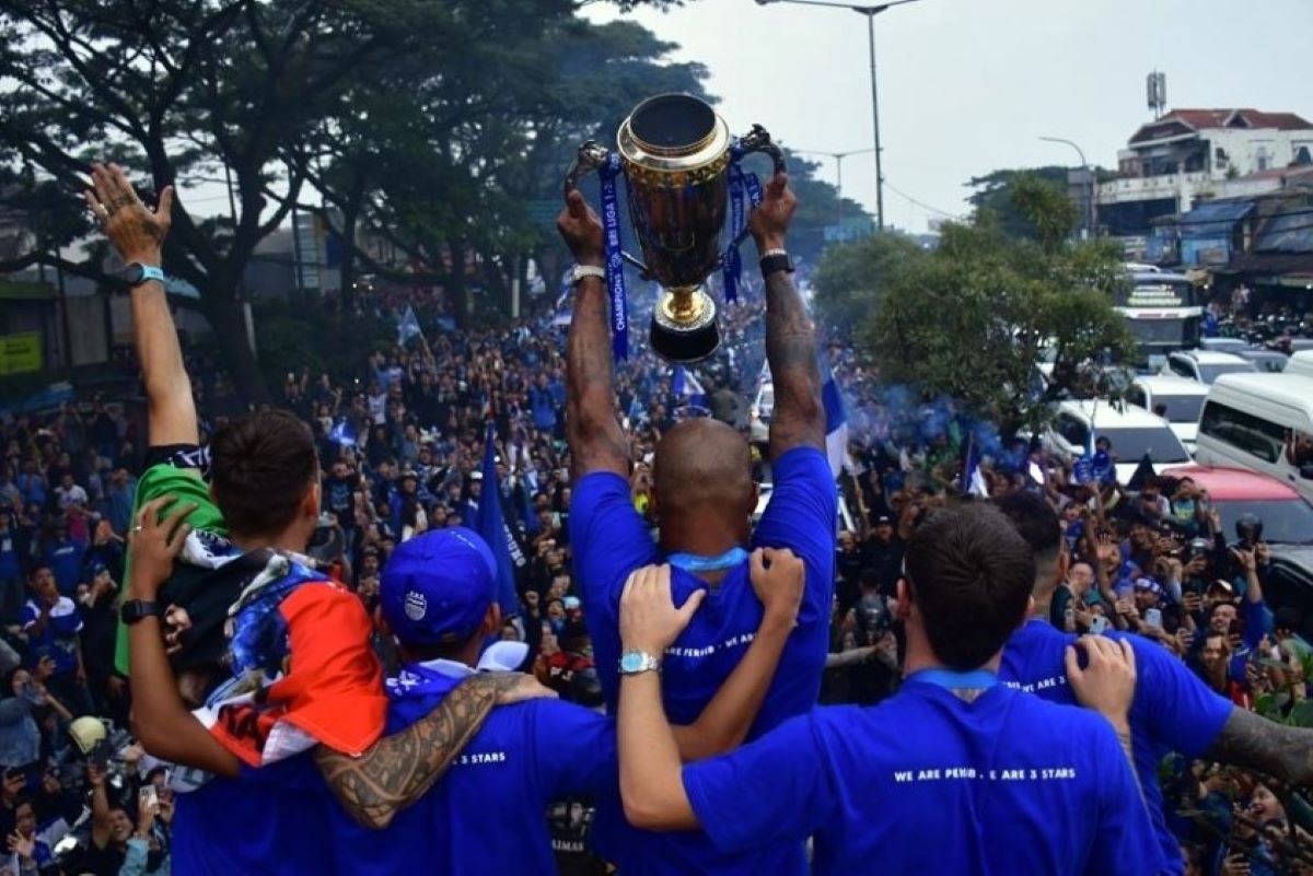 Ilustrasi konvoi juara Persib. (Istimewa)