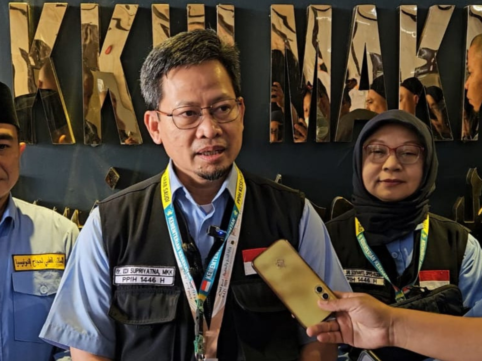 Petugas KKHI Daker Makkah memberikan keterangan terkait kesehatan para jama