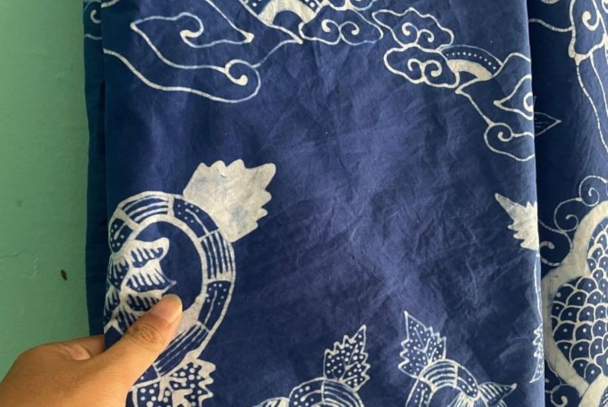 Ilustrasi kain batik khas Cirebon. (Fathnur Rohman/Antara)
