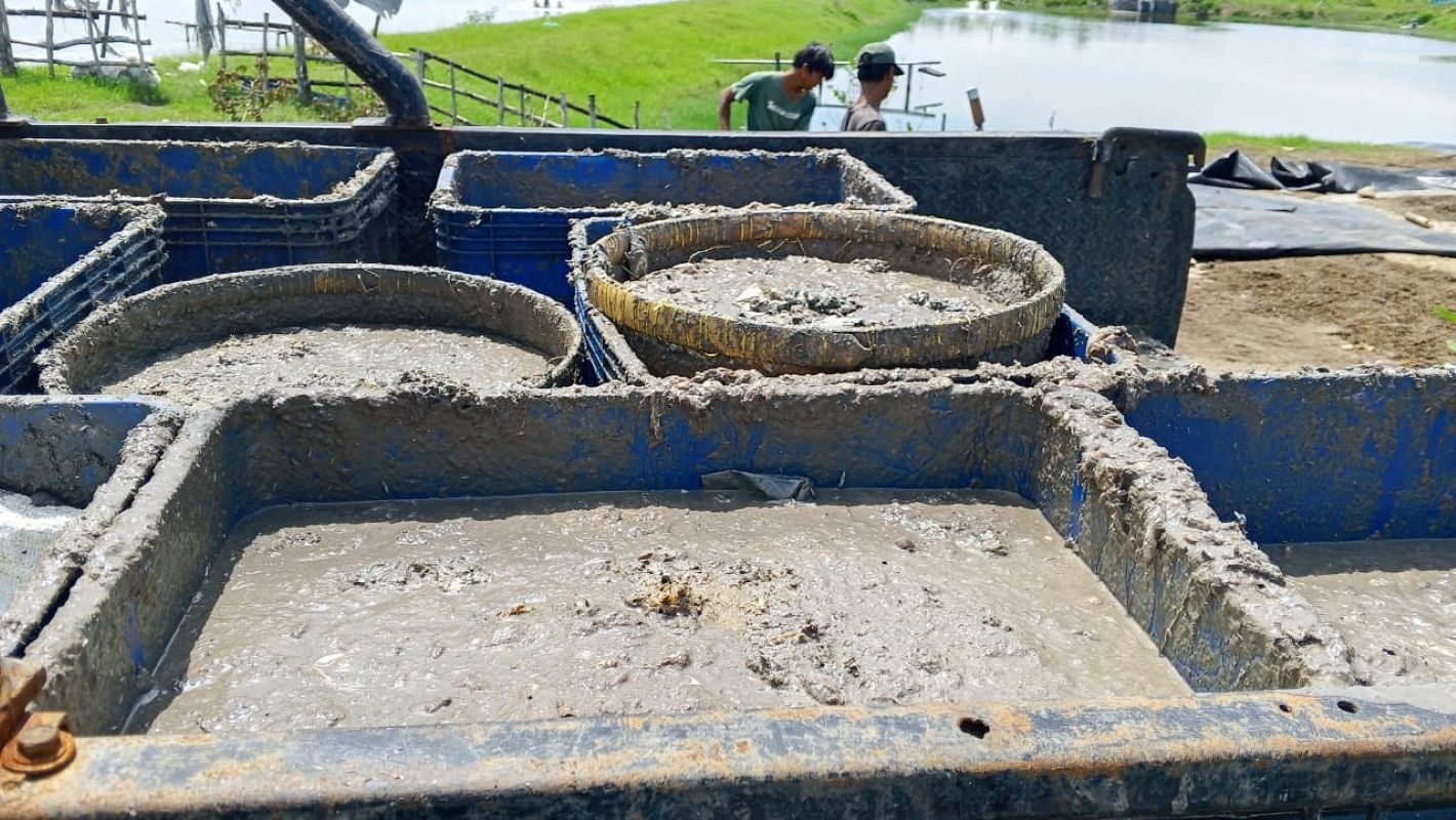 Warga Desa Kalisapu, Kecamatan Gunung Jati, Kabupaten Cirebon, protes aktivitas produksi pakan ternak berbahan dasar ikan tak layak konsumsi. (Istimewa)