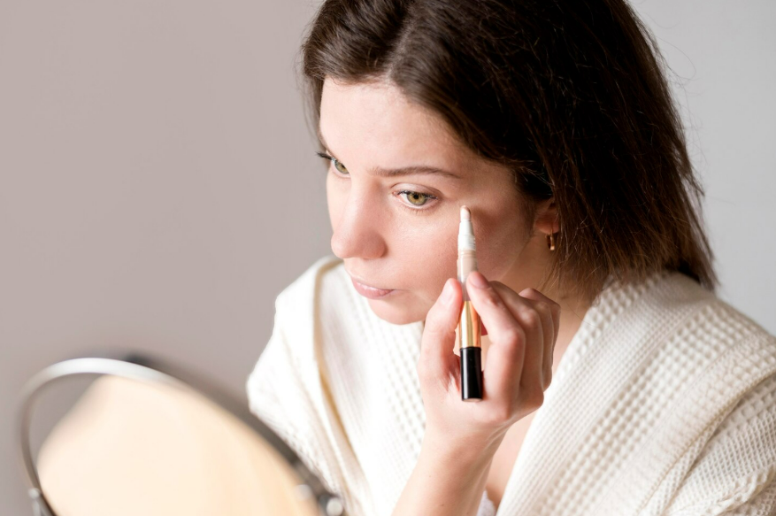 Ilustrasi wajah kelihatan segar  makeup ribet (Dok. Freepik)