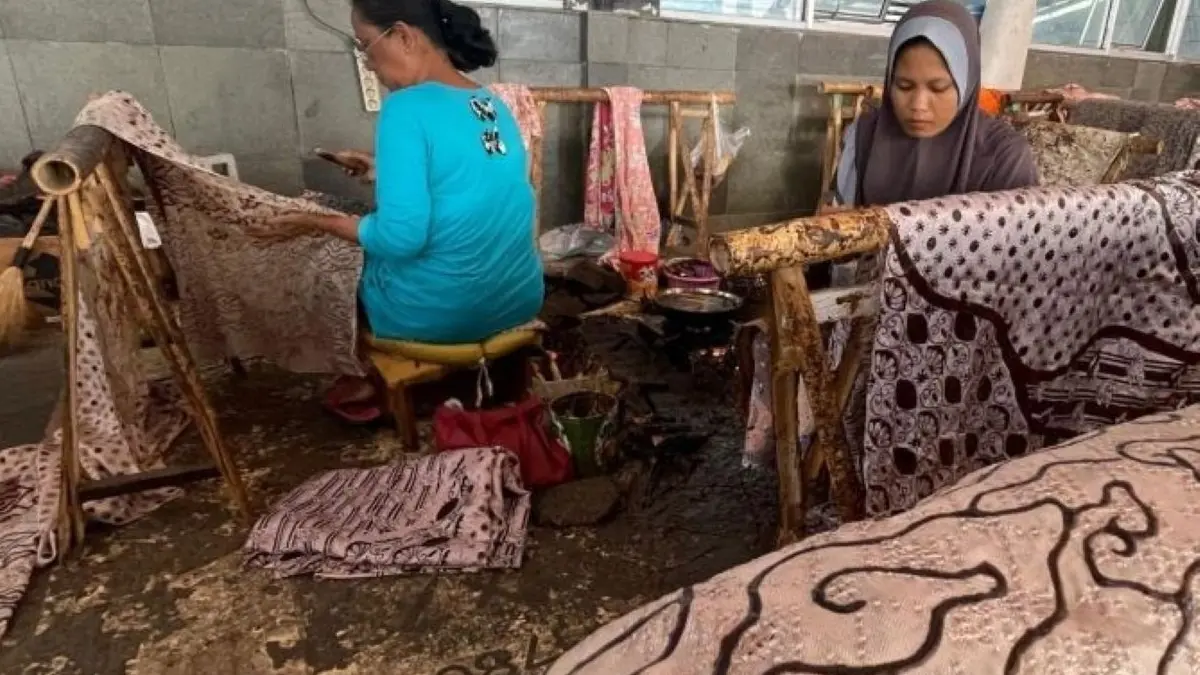 Ilustrasi batik Trusmi yang diusulkan sebagai salah satu WBTb di Cirebon. (Fathnur Rohman/Antara)