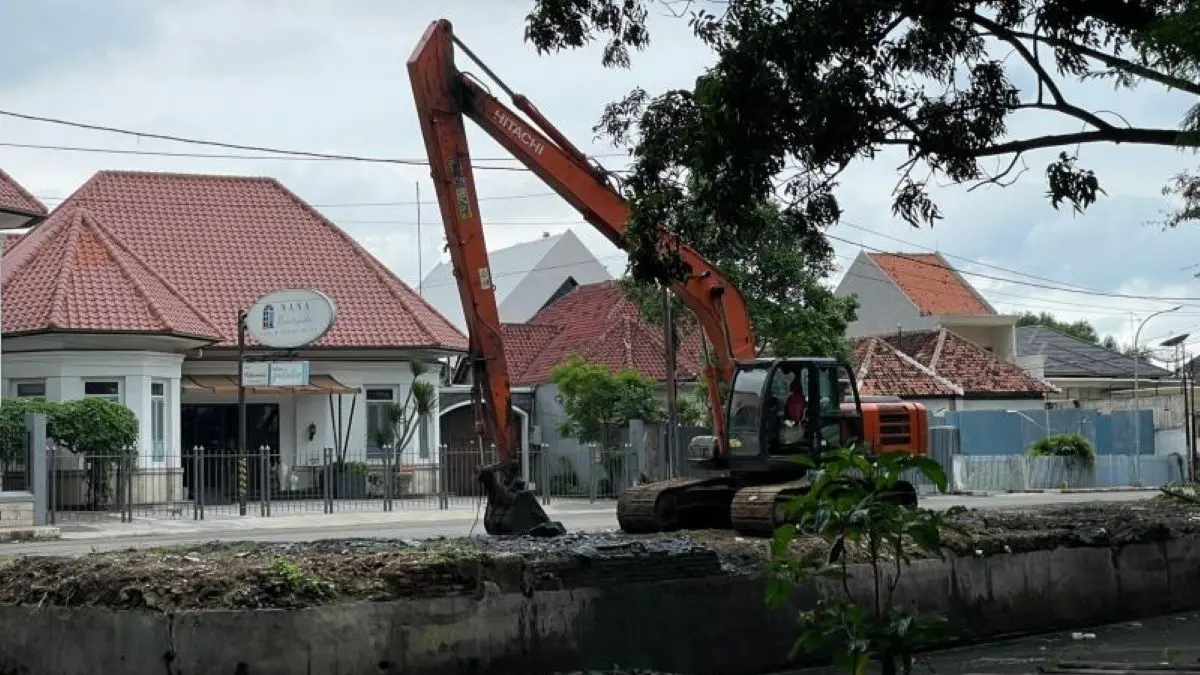 Sungai Sukalila Kota Cirebon. (Fathnur Rohman/Antara)