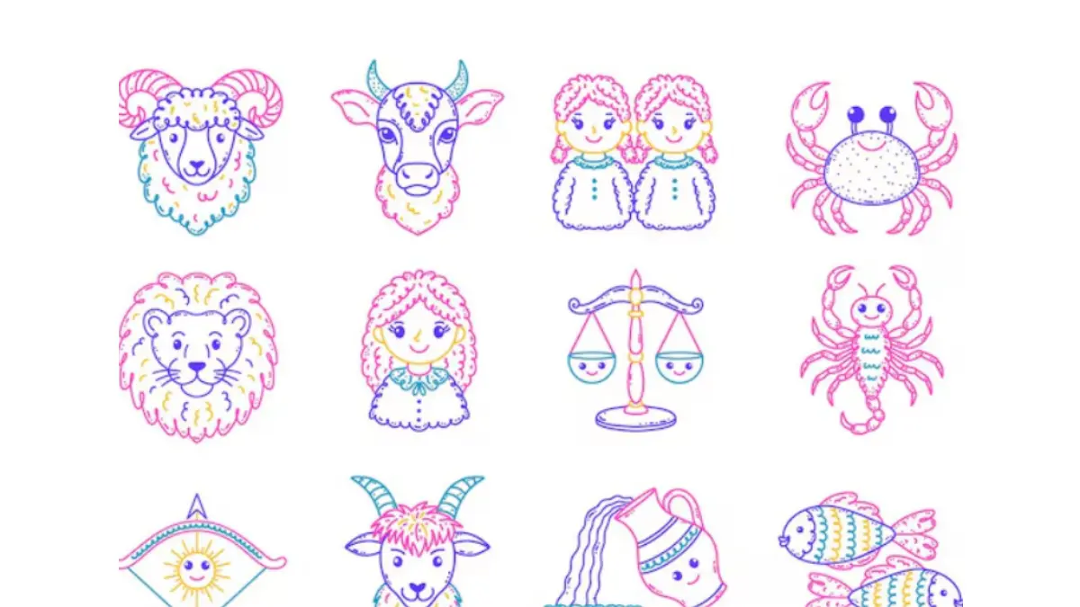 Ilustrasi tanda zodiak (Magnific)