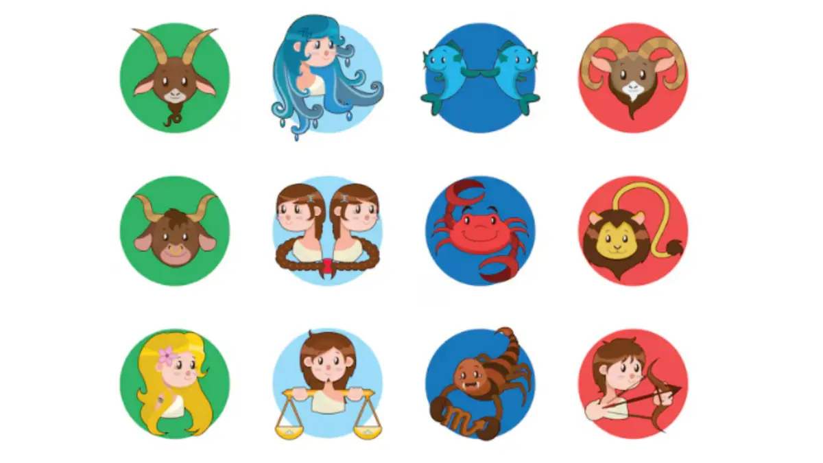 Ilustrasi 12 zodiak (Magnific)