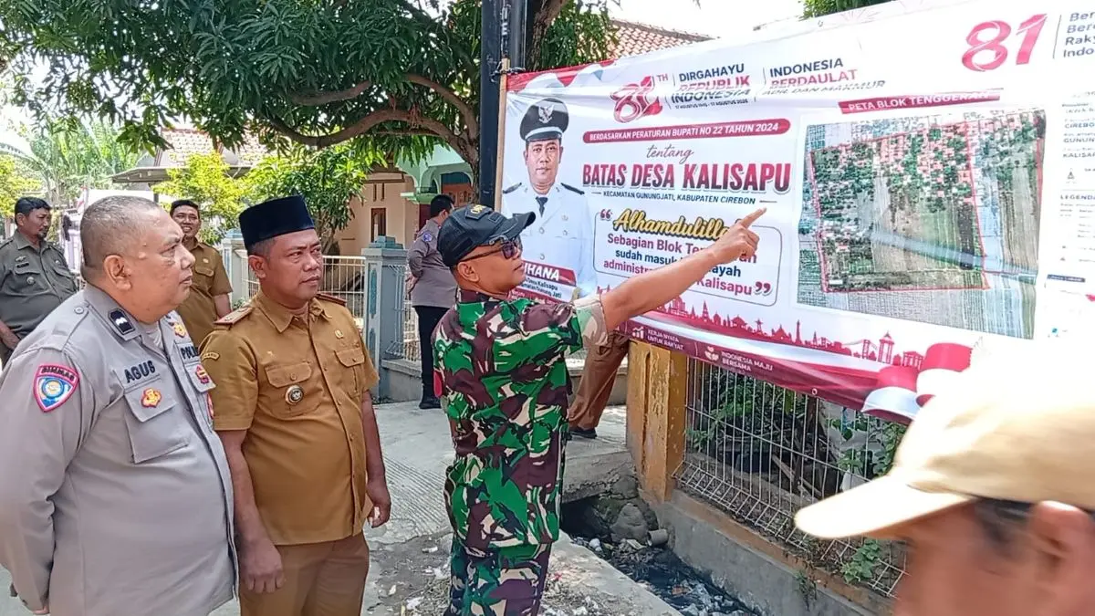Pemerintah Desa Kalisapu, Kabupaten Cirebon, menggelar sosialisasi Peraturan Bupati Cirebon Nomor 22 Tahun 2024 tentang Batas Desa. (Istimewa)