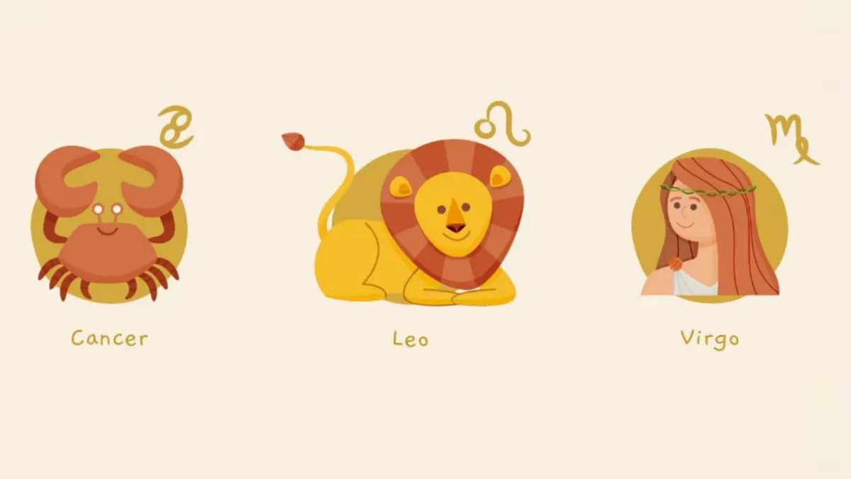 Ilustrasi zodiak Cancer, Leo, Virgo (Magnific)