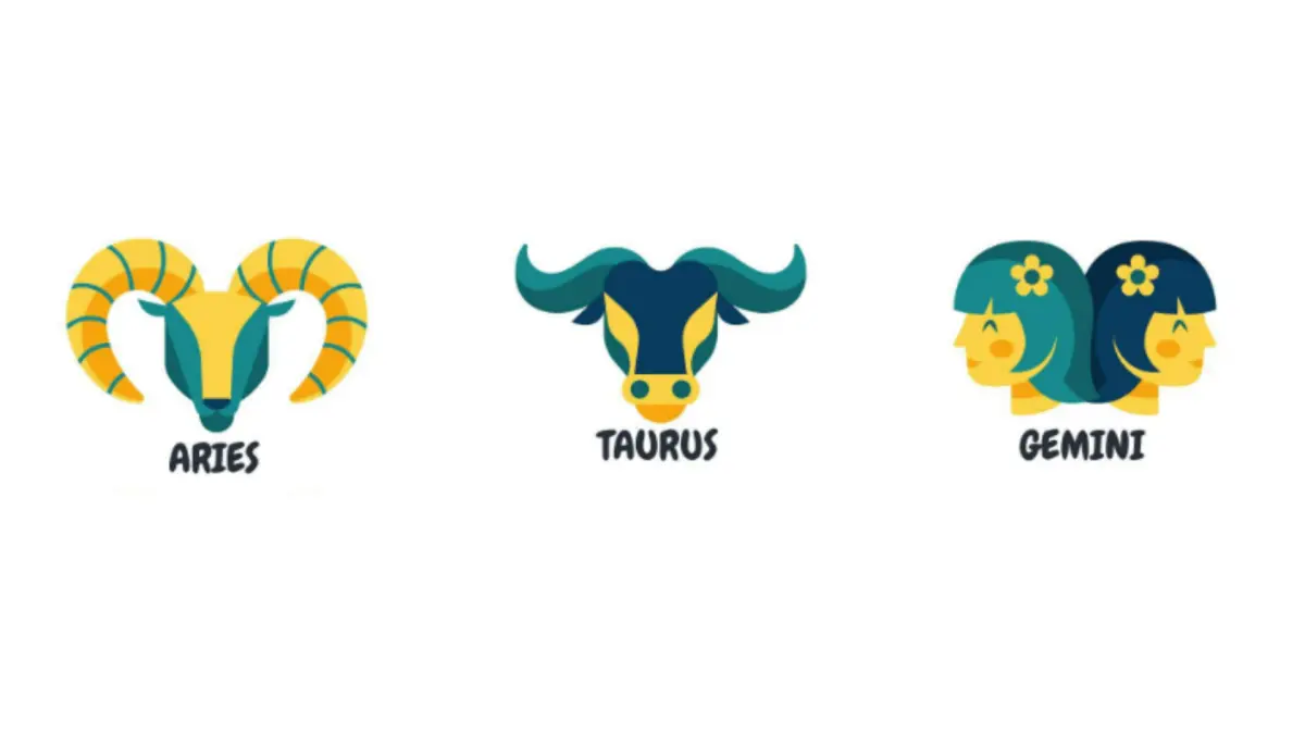 Ilustrasi zodiak Aries, Taurus, Cancer (Magnific)